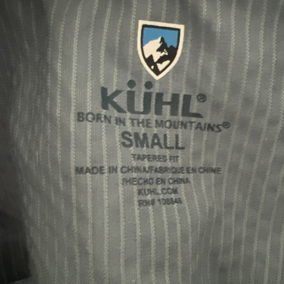 Kuhl Riveara Woven Button Up Short Sleeve Shirt Men Sz Small Blue - Picture 4 of 4